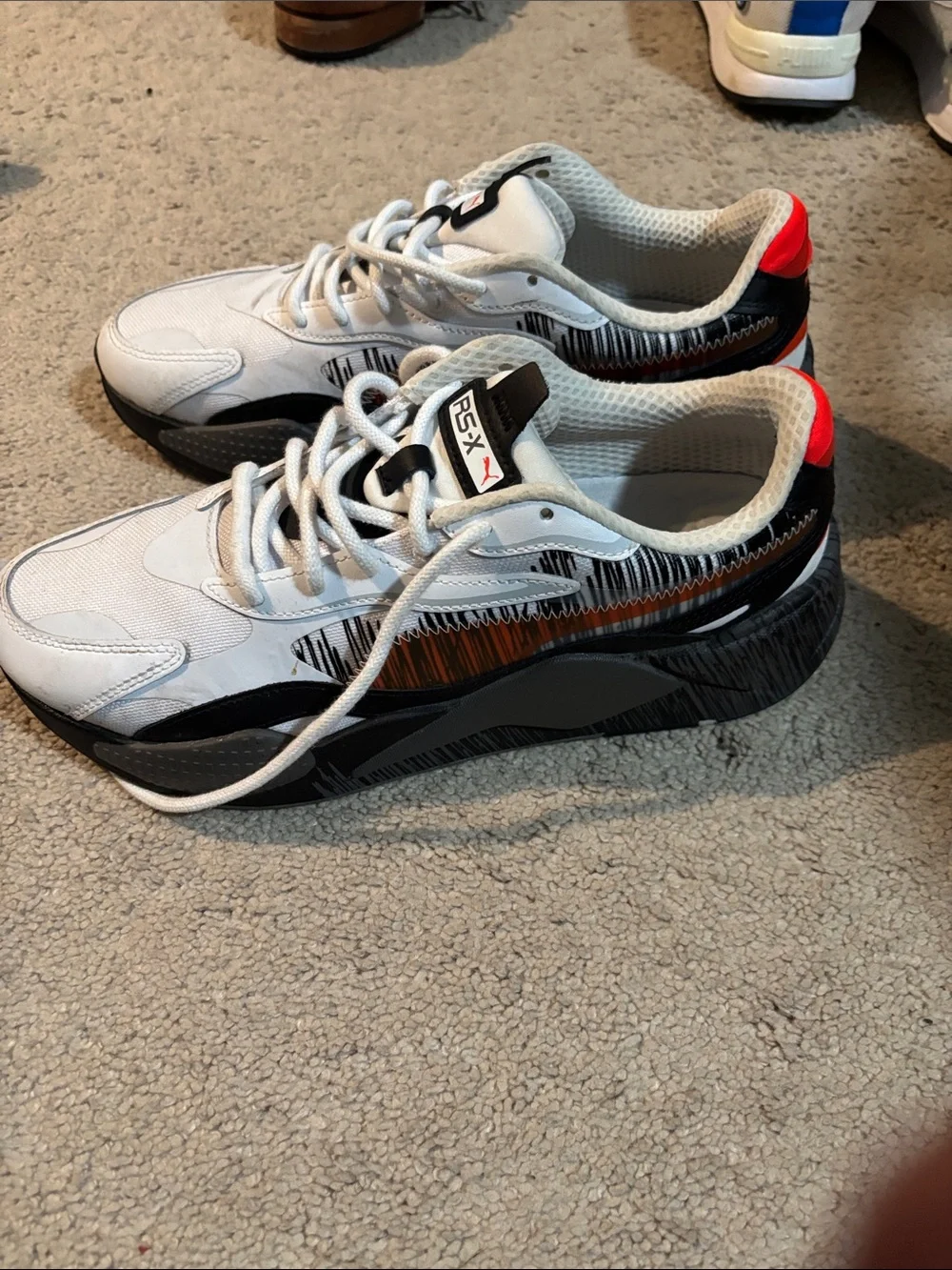 Puma RS-X Men's White, Black & Red Low-Top Sneakers